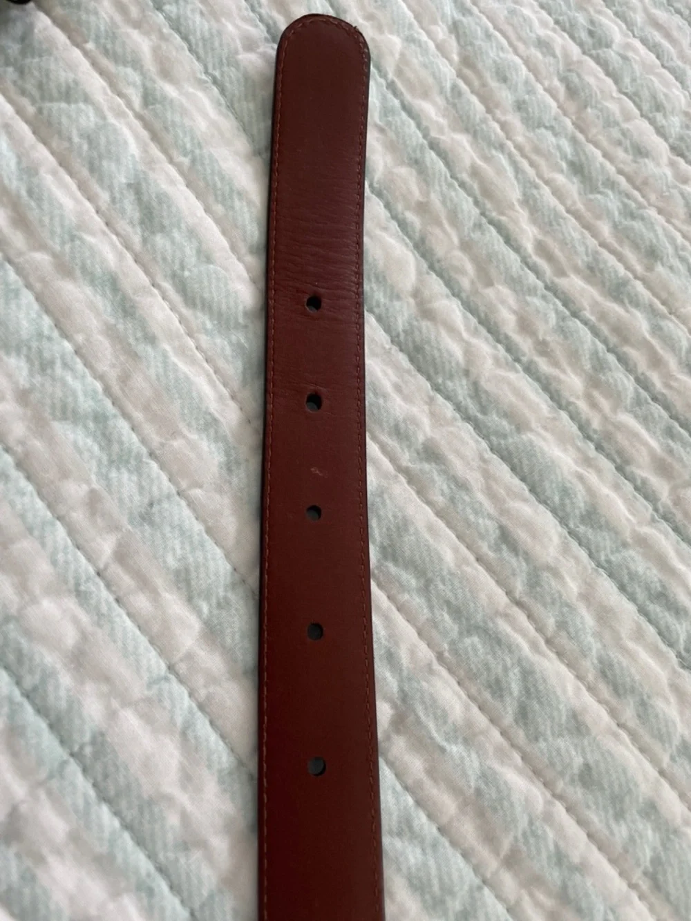 Coach Dark Brown Leather Belt with Gold Buckle - Picture 9 of 10
